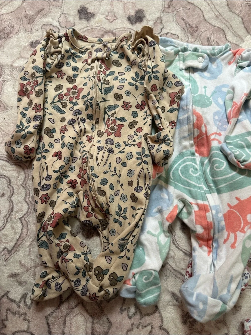 Carter's Mixed Print Footed Baby Sleepers - Floral & Boho Bundle